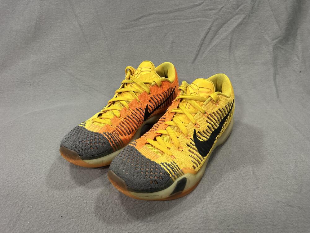 Nike Kobe XI Elite Low Shoes Mens 10.5 Yellow Orange Basketball Chester Rivalry